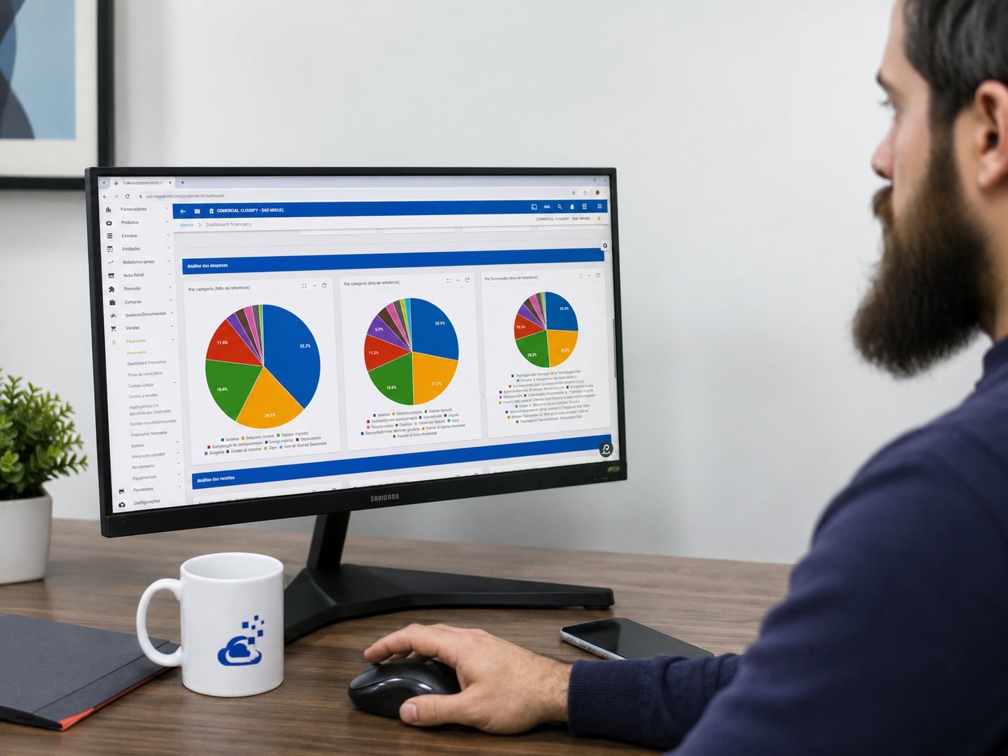 Gestão financeira no sistema Cloudfy